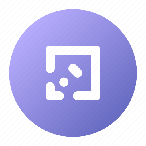 Arrow, circle, diagonal, direction, navigation, resize, ui icon - Download on Iconfinder