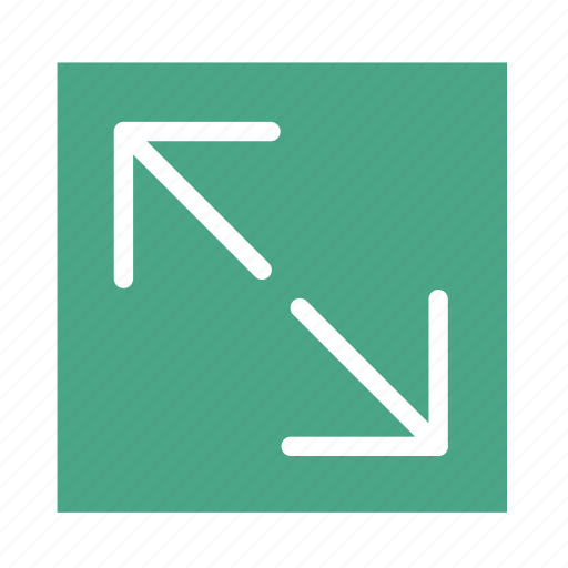 Arrow, colored, line, out, square, ui, zoom icon - Download on Iconfinder