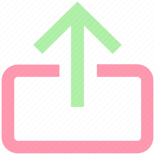 Arrow, box, pointer, up, up arrow, up box, uploading icon - Download on Iconfinder