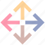 arrows, direction, directions, enlarge, four, four arrows 