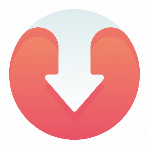Arrow, circle, down, move, pointer icon - Download on Iconfinder