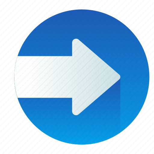 Arrow, circle, move, pointer, right icon - Download on Iconfinder