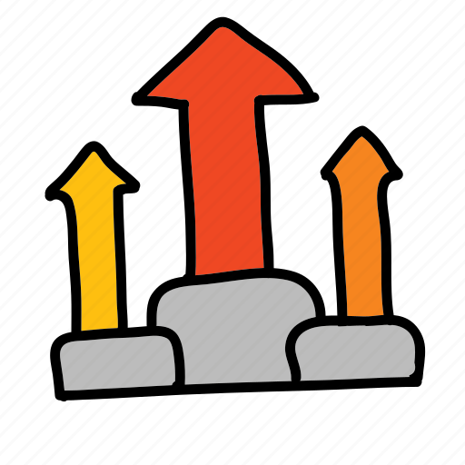 Achievement, arrow, arrows, improvement, rising icon - Download on Iconfinder