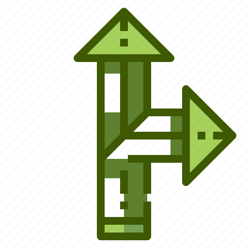 Arrow, intersection, route, sign, direction icon - Download on Iconfinder