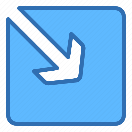 Arrow, down, corner, inside icon - Download on Iconfinder