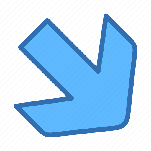 Arrow, down, diagonal, right icon - Download on Iconfinder