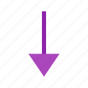 arrow, design, direction, down, pointer, round, sign