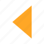 arrow, back, left, logo, square, triangle 