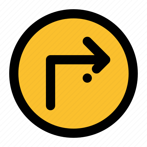 Turn, right, arrow, direction, navigation icon - Download on Iconfinder