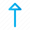 arrow, blue, up, direction