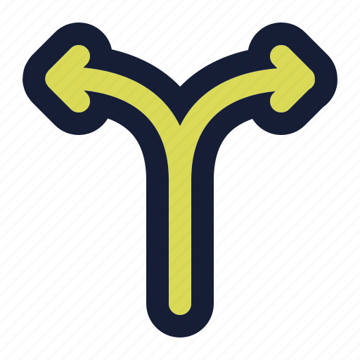 Arrow, arrows, direction, fork, left, right icon - Download on Iconfinder