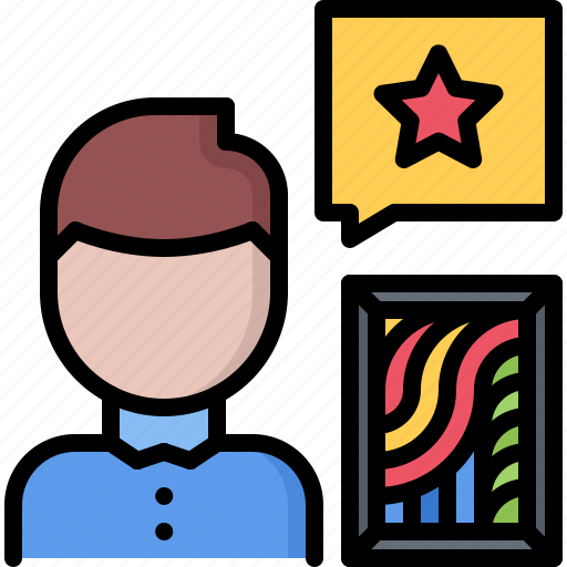 Man, review, star, picture, frame, art, artist icon - Download on Iconfinder