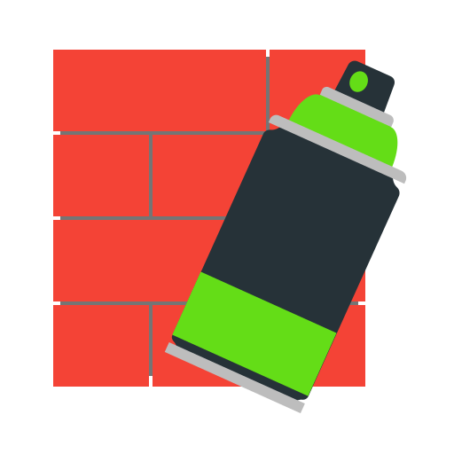 Brick, graffiti, green, wall icon - Free download