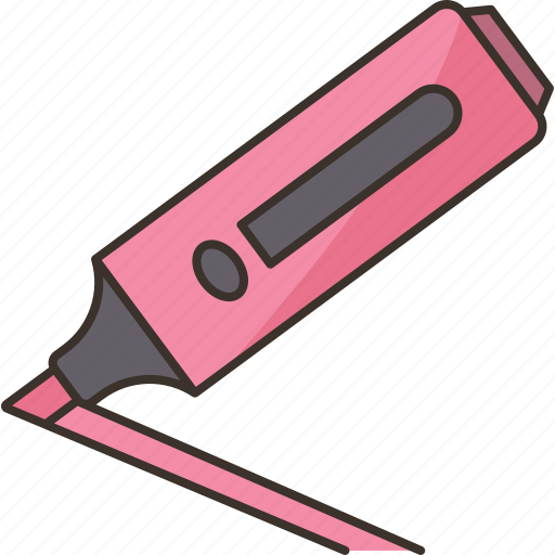 Highlighter, marker, pen, office, stationery icon - Download on Iconfinder