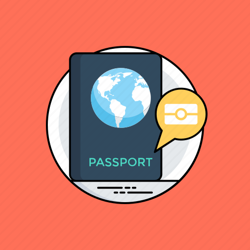 Biometric passport, digital passport, digital travel identity, e-passport, microchip passport icon - Download on Iconfinder