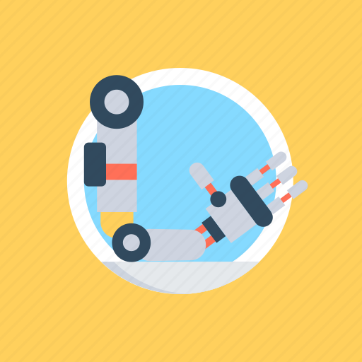 Android robotic arm, cyber arm prosthesis, cybernetic, industrial robotic arm, robotic arm icon - Download on Iconfinder