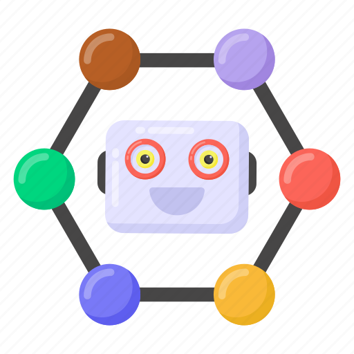 Robot connections, robot network, robot, robotic technology, robotic process icon - Download on Iconfinder