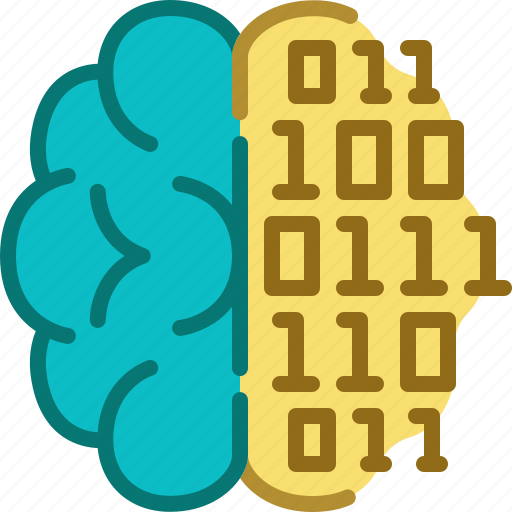 Digital, binary, number, matrix, brain, ai, code icon - Download on Iconfinder