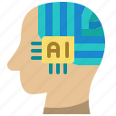 head, artificial, intelligence, ai, cyborg, control