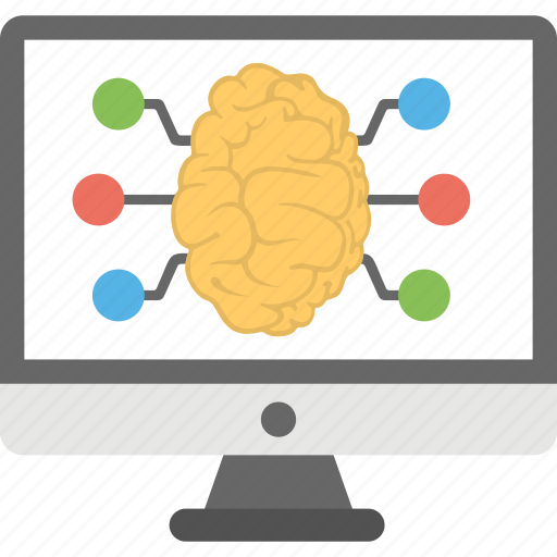 Artificial intelligence, computer science, computer technology, computerized brain, machine assistance icon - Download on Iconfinder