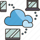 cloud, computing, storage, connection, devices