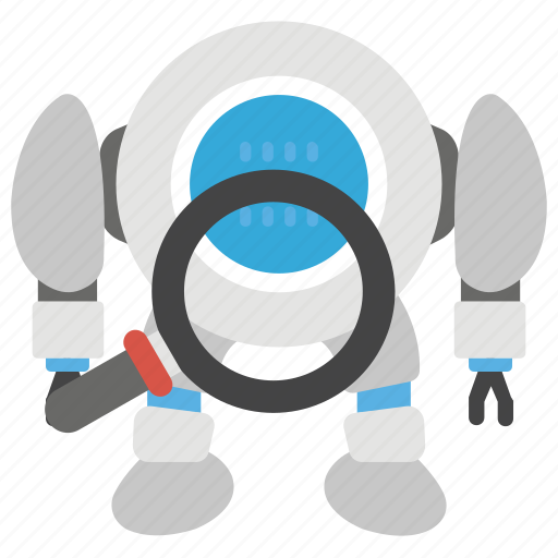 Finding, robot finding, robotic research, searching, seo icon - Download on Iconfinder