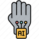 artificial, intelligence, robotic, hand, autonomous, knowledge, bot, brain, technology