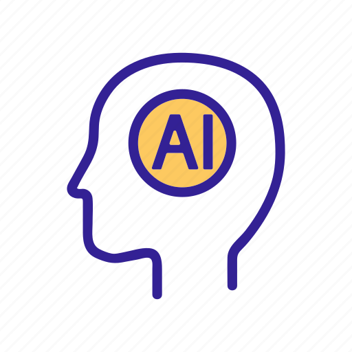 Artificial, brain, contour, intelligence, linear icon - Download on Iconfinder