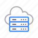 cloud, database, memory, server, storage