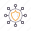 connection, network, protection, security, shield 