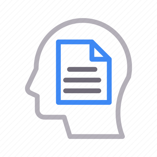 Ai, document, file, head, mind icon - Download on Iconfinder