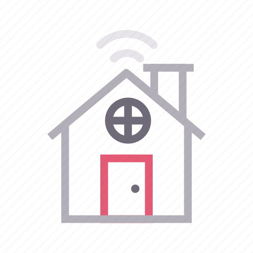 Building, home, house, signal, wireless icon - Download on Iconfinder