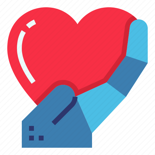 Ethics, hand, heart, love, mind, robot icon - Download on Iconfinder