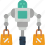artificial, assistant, bot, intelligence, machine, robot, shopping 