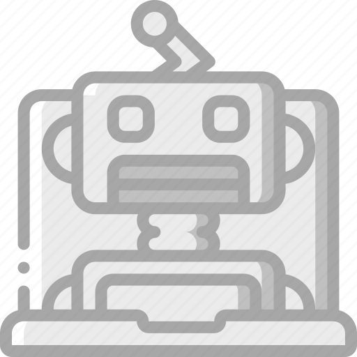 Artificial, assistant, intelligence, laptop, machine, robot icon - Download on Iconfinder