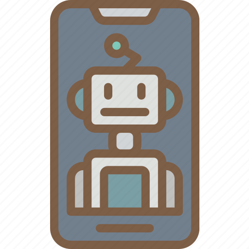 Artificial, assistant, intelligence, machine, phone, robot icon - Download on Iconfinder