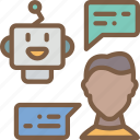 artificial, bot, chat, conversation, intelligence, machine, robot 