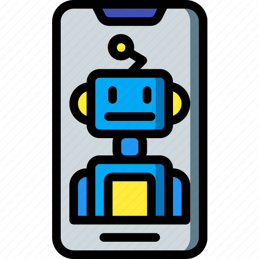 Artificial, assistant, intelligence, machine, phone, robot icon - Download on Iconfinder