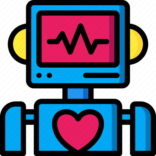 Artificial, bot, heartrate, intelligence, machine, robot icon - Download on Iconfinder