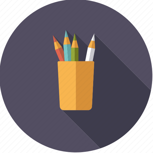 Art, artistix, color pencils, crayons, mug, pencils, creative icon - Download on Iconfinder