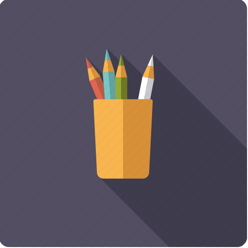 Art, color, design, mug, pencils, utensil icon - Download on Iconfinder