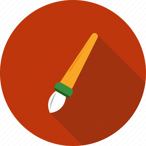Brush, color, decorating, home, paint, red, yellow icon - Download on Iconfinder