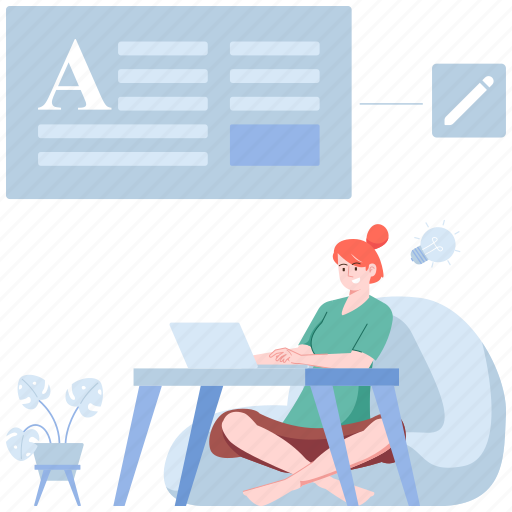 Writing, concept, write, document, paper, data, copywriter illustration - Download on Iconfinder