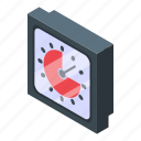 stopwatch, assignment, isometric