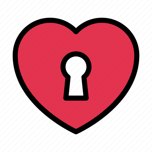 Heart, keyhole, lock, private, protection icon - Download on Iconfinder