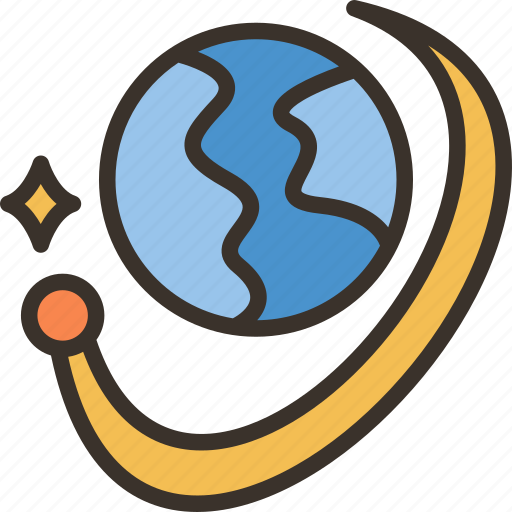 Orbit, planet, globe, trajectory, satellite icon - Download on Iconfinder