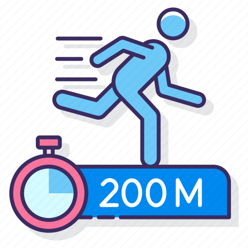 200m, run, running, sprint icon - Download on Iconfinder