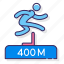400m, hurdles, run, running 