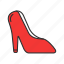 heels, high heels, red shoes, women&#x27;s shoes 