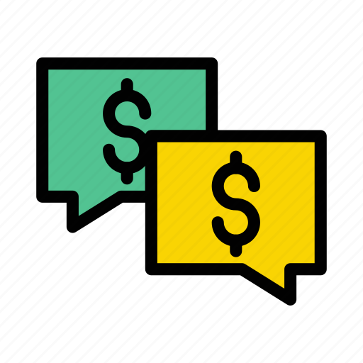 Conversation, dollar, chat, communication, auction icon - Download on Iconfinder